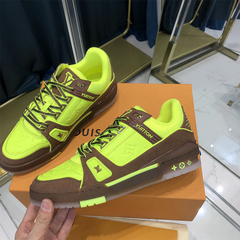Louis Vuitton Trainer Sneaker Yellow - FashionPlug