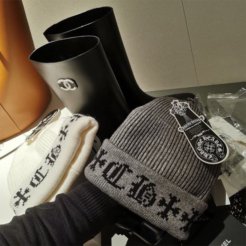Chrome Heart Cross Beanie - FashionPlug