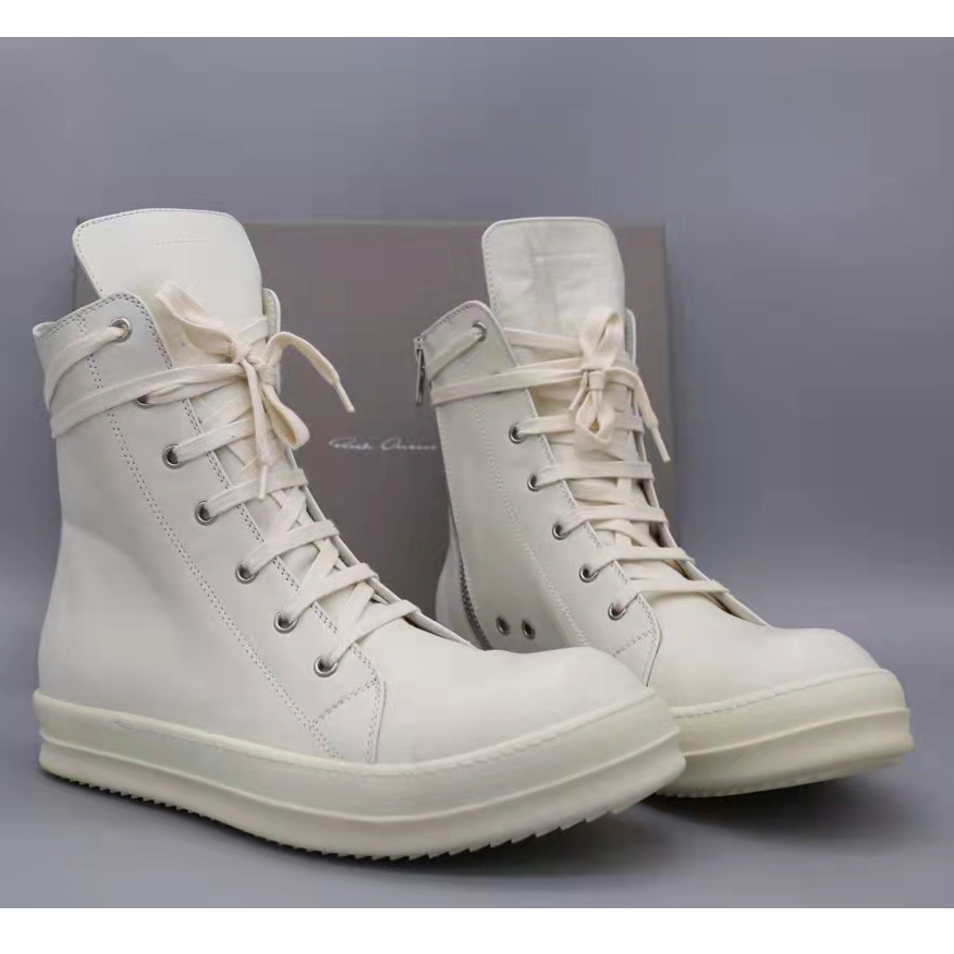 Rick Owens High Top Sneakers - FashionPlug