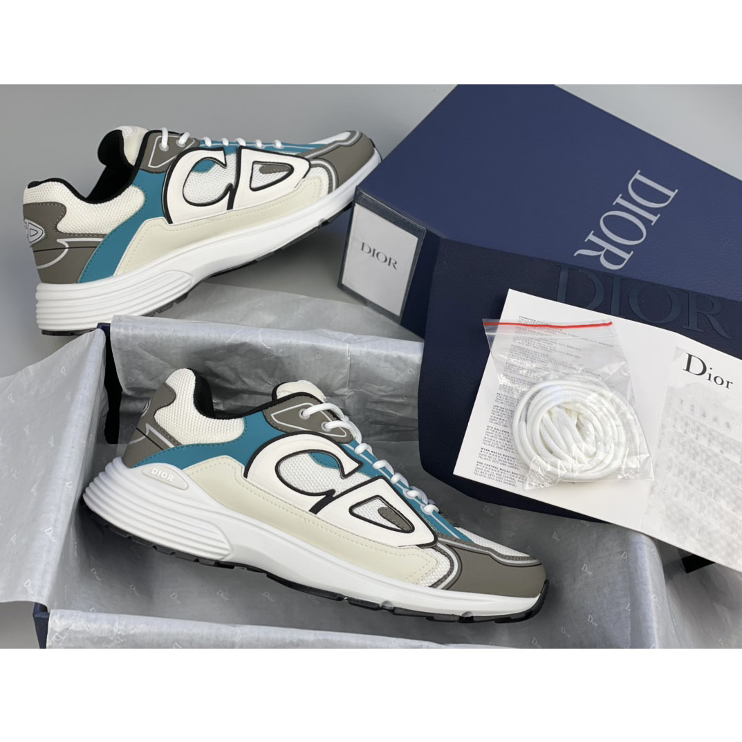 Dior B30 Sneaker White Mesh And Technical Fabric - FashionPlug