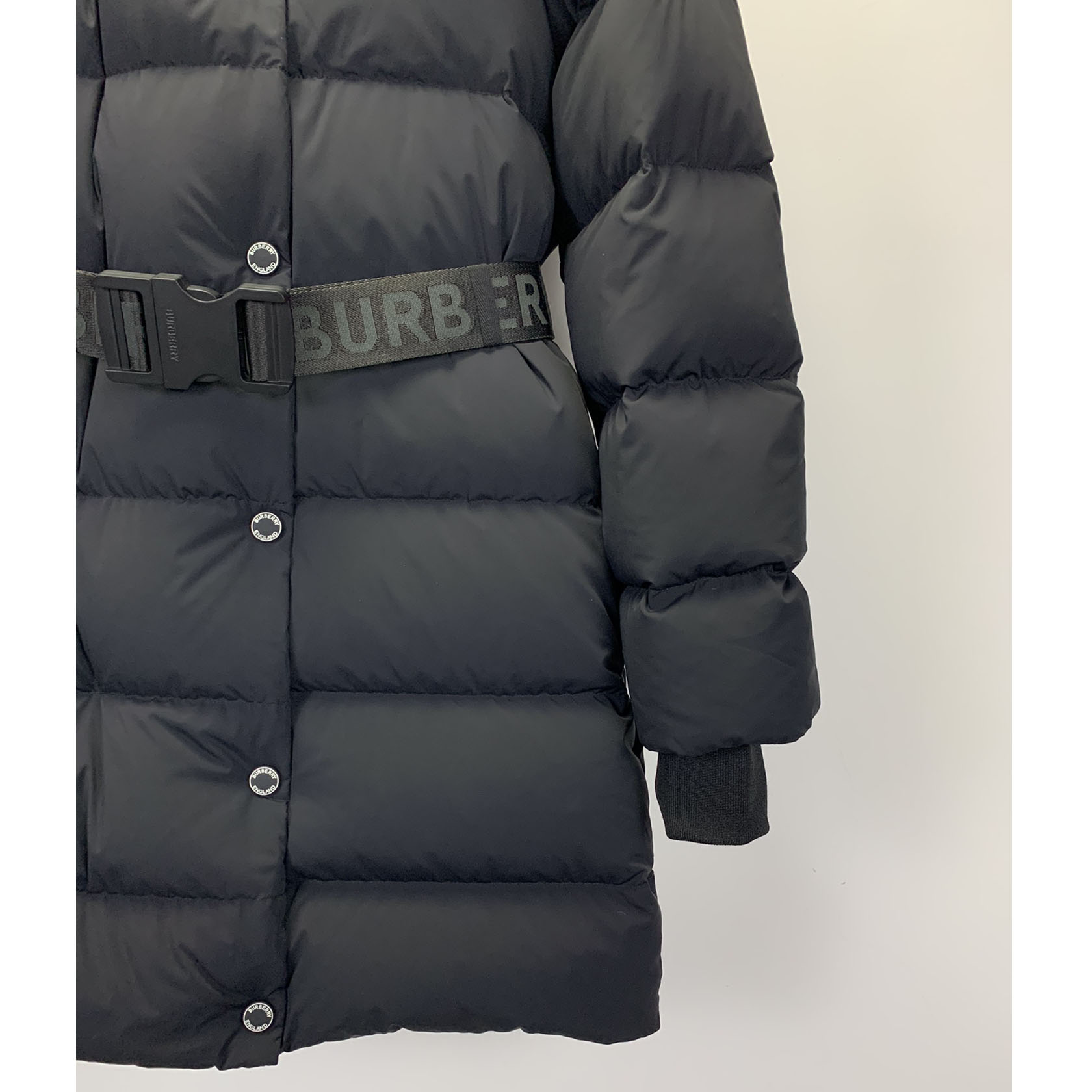 Burberry Belted Long Down Jacket - FashionPlug