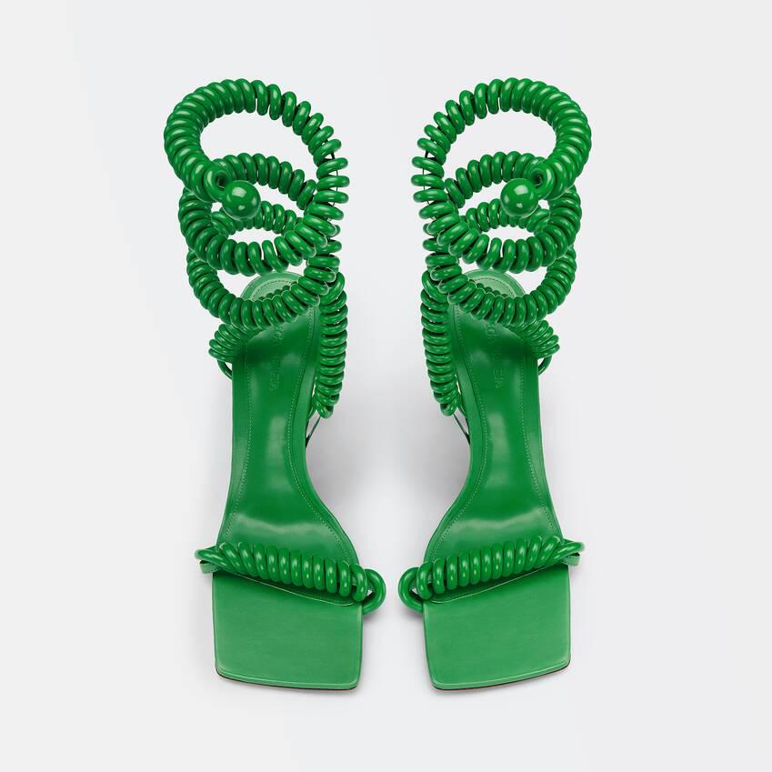 Bottega Veneta Sandals Wire Stretch Grass Womens Green - FashionPlug