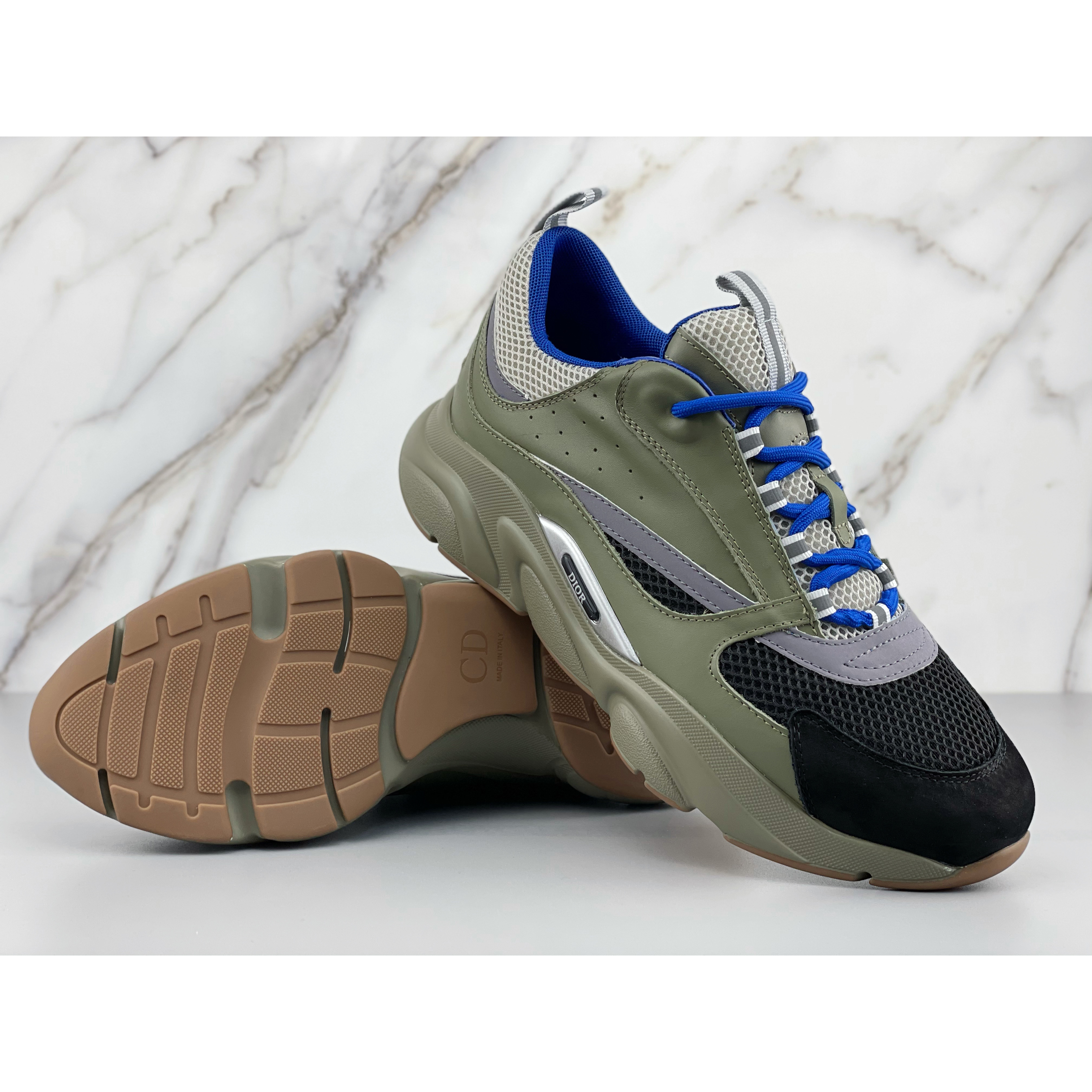 Dior B22 Low-top Sneaker In Green&Blue - FashionPlug