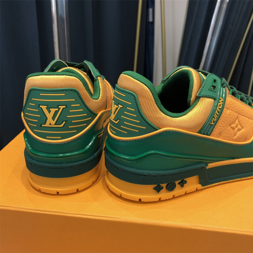 Louis Vuitton Trainer Sneaker In Blue&White - FashionPlug