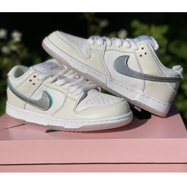 Diamond X Nike SB Dunk Low "White" - FashionPlug