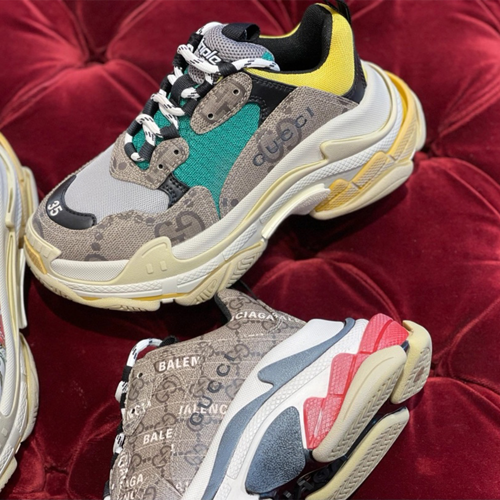 Gucci Men's The Hacker Project Triple S Sneaker(Dilapidated Soles) - FashionPlug