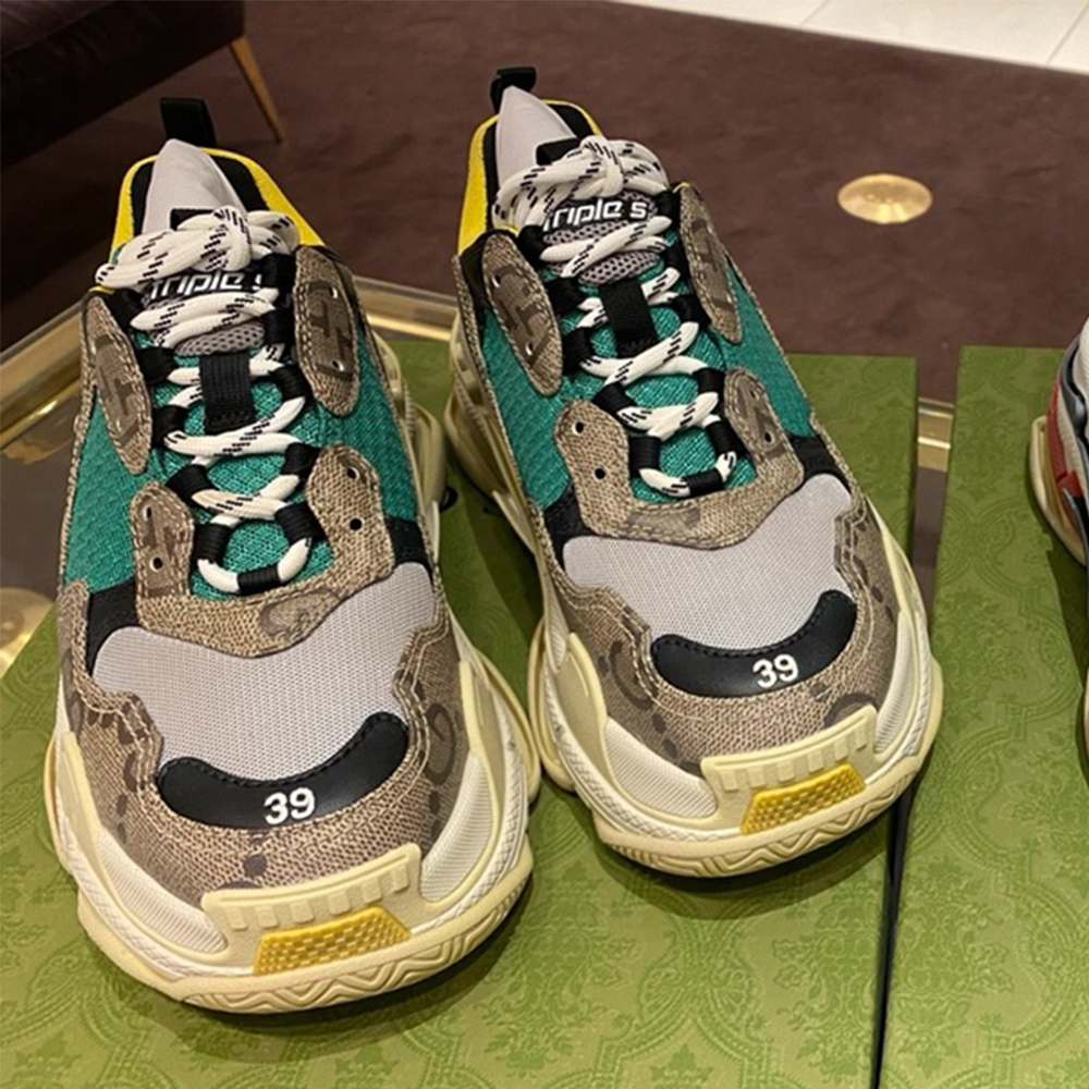Gucci Men's The Hacker Project Triple S Sneaker(Dilapidated Soles) - FashionPlug