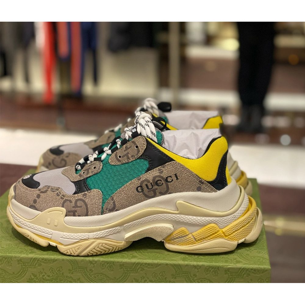 Gucci Men's The Hacker Project Triple S Sneaker(Dilapidated Soles) - FashionPlug