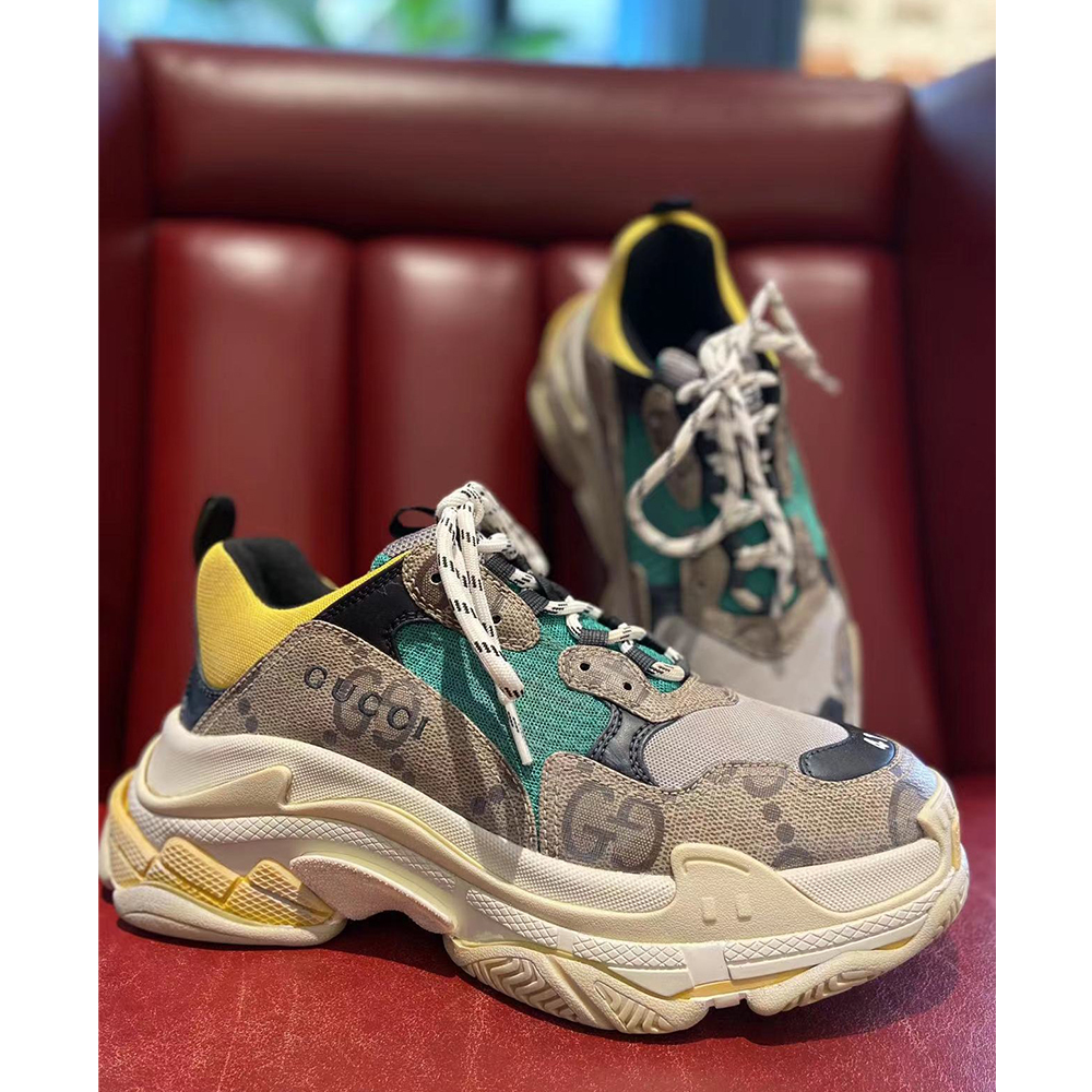 Gucci Men's The Hacker Project Triple S Sneaker(Dilapidated Soles) - FashionPlug