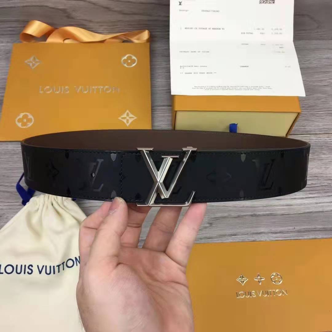 Louis Vuitton Initiales Monogram Eclipse Reversible Belt - FashionPlug