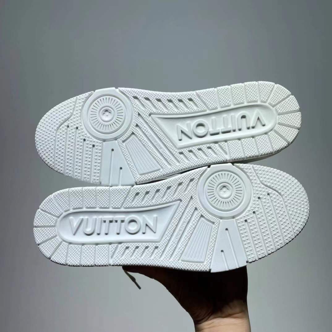 Louis Vuitton Trainer Sneaker Black White Damier - FashionPlug