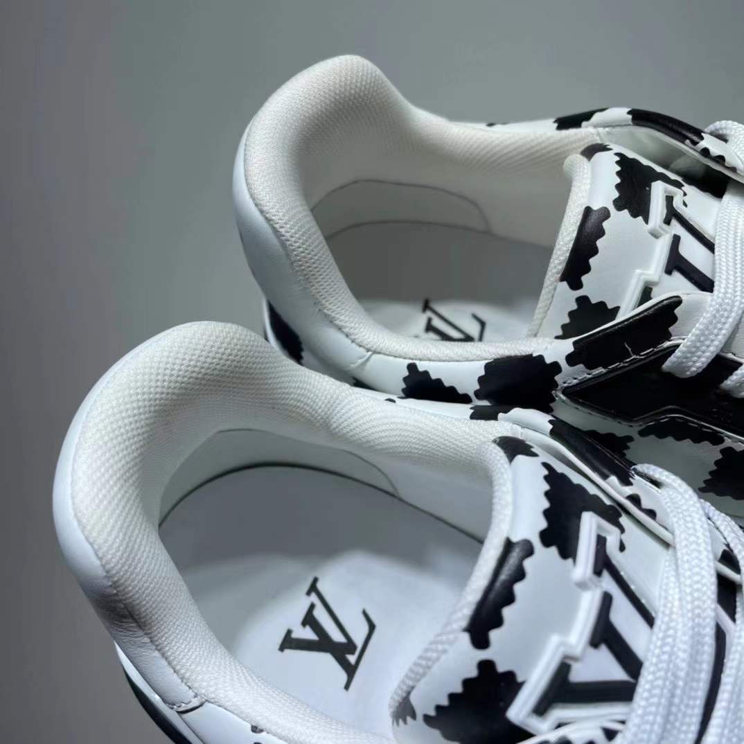 Louis Vuitton Trainer Sneaker Black White Damier - FashionPlug
