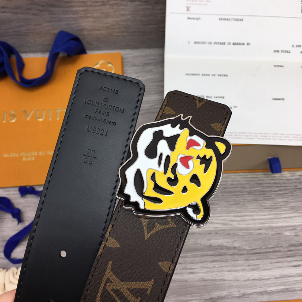 Louis Vuitton Tiger 40MM Belt Brown - FashionPlug