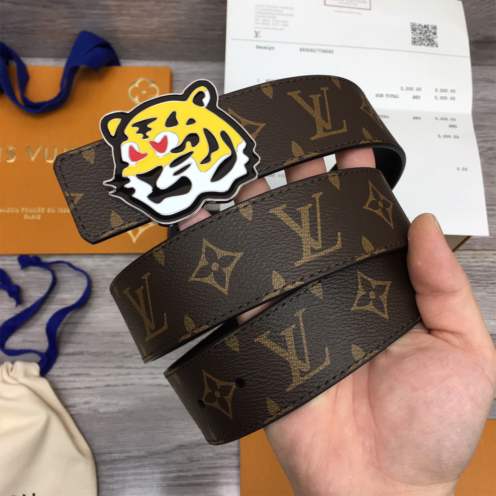 Louis Vuitton Tiger 40MM Belt Brown - FashionPlug