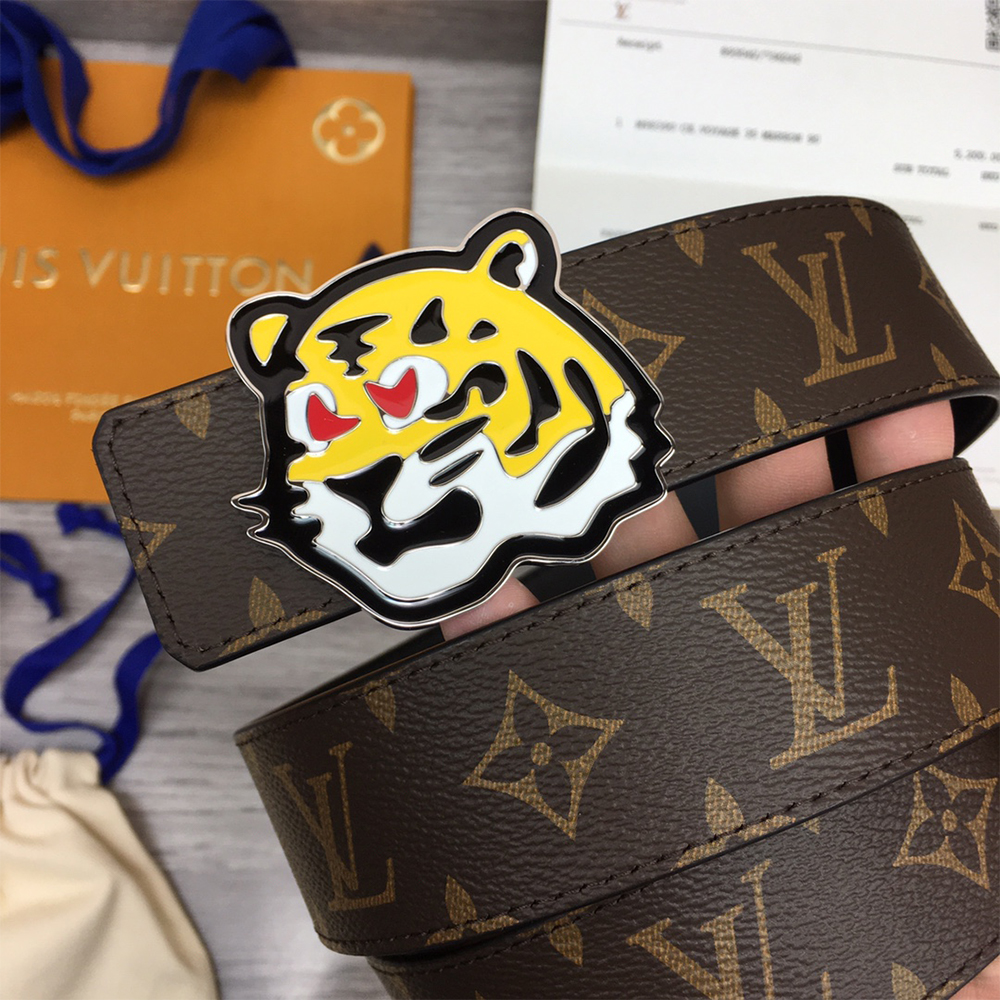 Louis Vuitton Tiger 40MM Belt Brown - FashionPlug