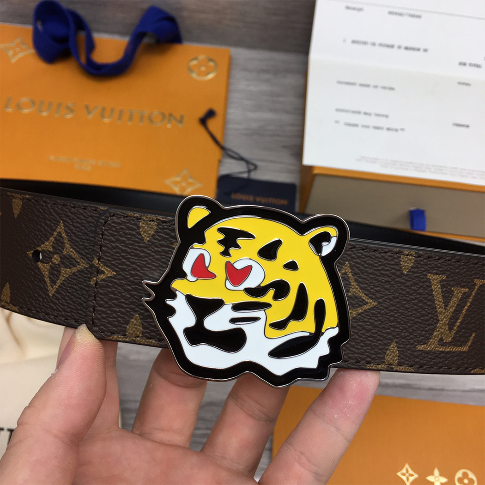 Louis Vuitton Tiger 40MM Belt Brown - FashionPlug