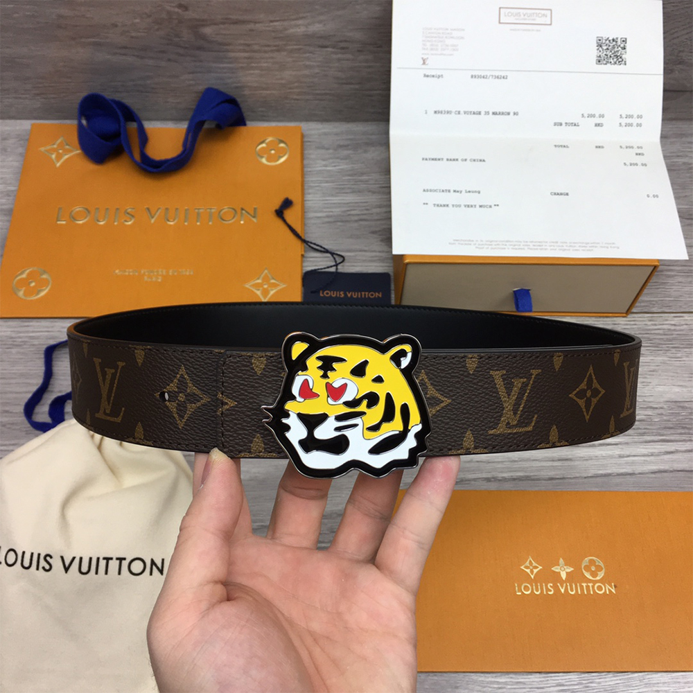 Louis Vuitton Tiger 40MM Belt Brown - FashionPlug