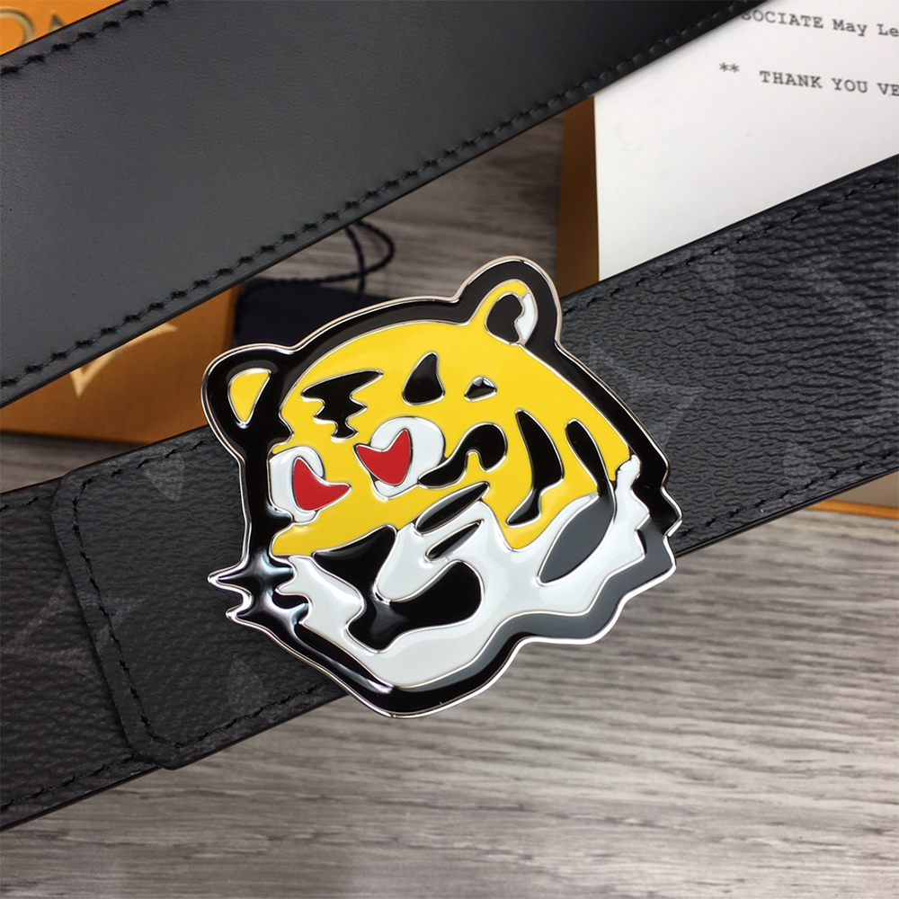 Louis Vuitton Tiger 40MM Belt Black - FashionPlug
