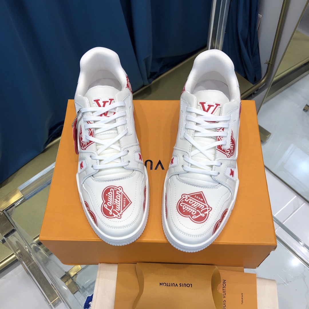 Louis Vuitton Trainer Sneaker Nigo Lv Made White - FashionPlug
