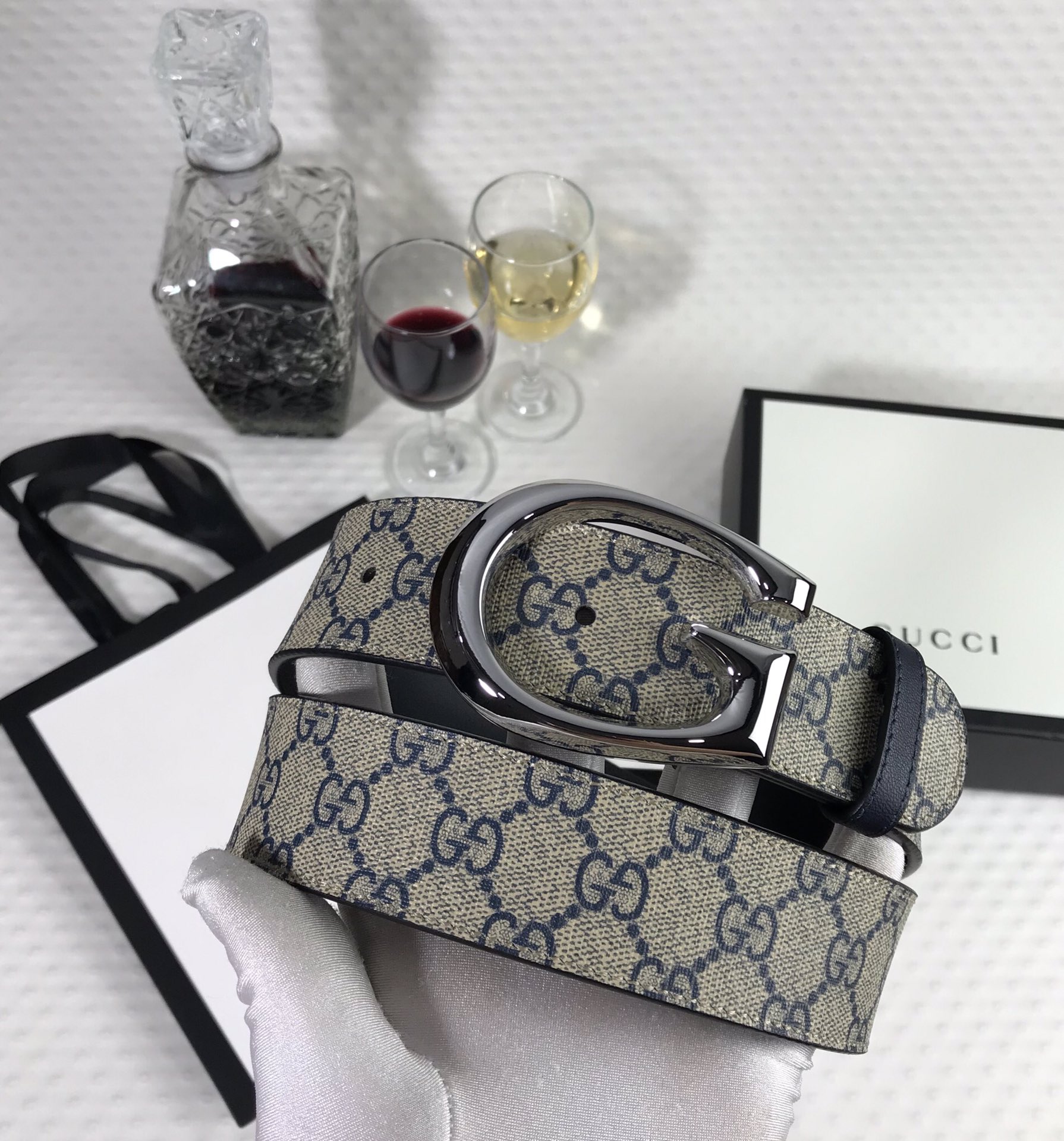 Gucci Belt With G Buckle - FashionPlug