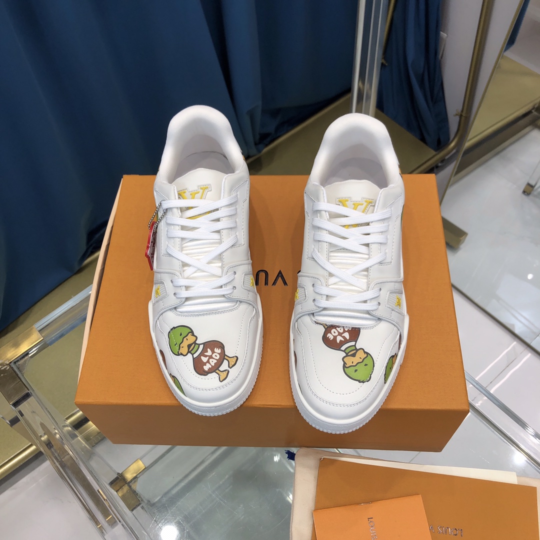 Louis Vuitton Trainer Sneaker X Nigo Duck - FashionPlug
