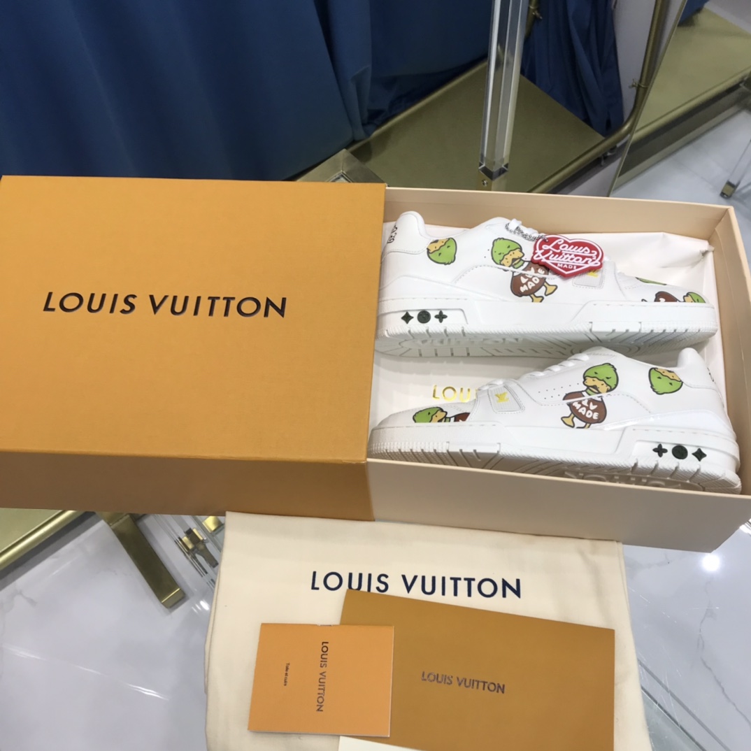 Louis Vuitton Trainer Sneaker X Nigo Duck - FashionPlug