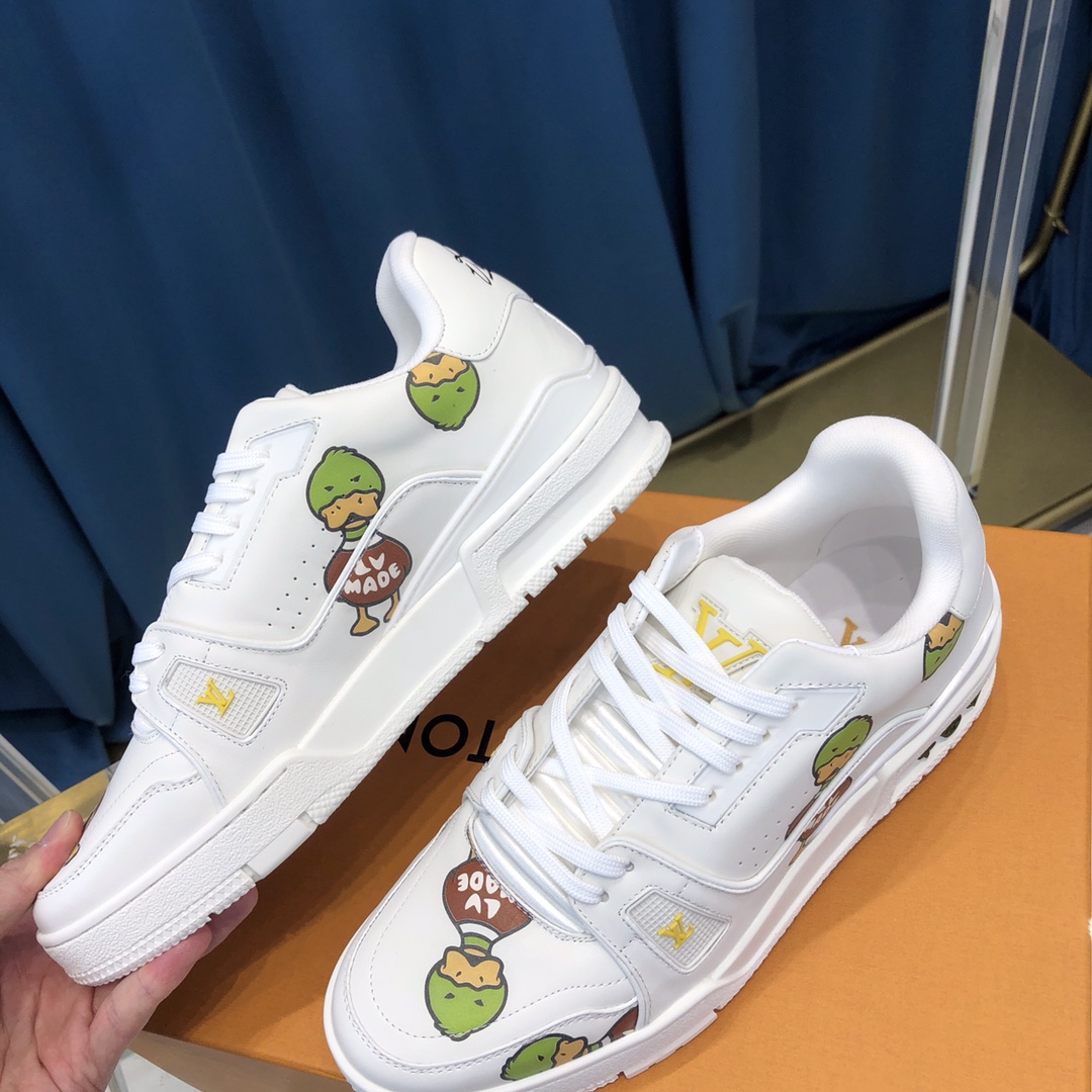 Louis Vuitton Trainer Sneaker X Nigo Duck - FashionPlug