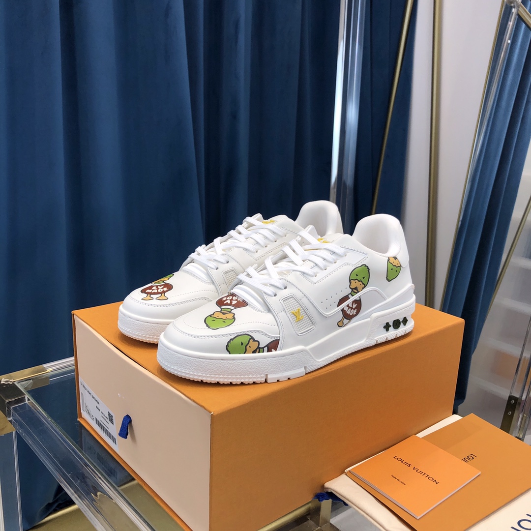 Louis Vuitton Trainer Sneaker X Nigo Duck - FashionPlug