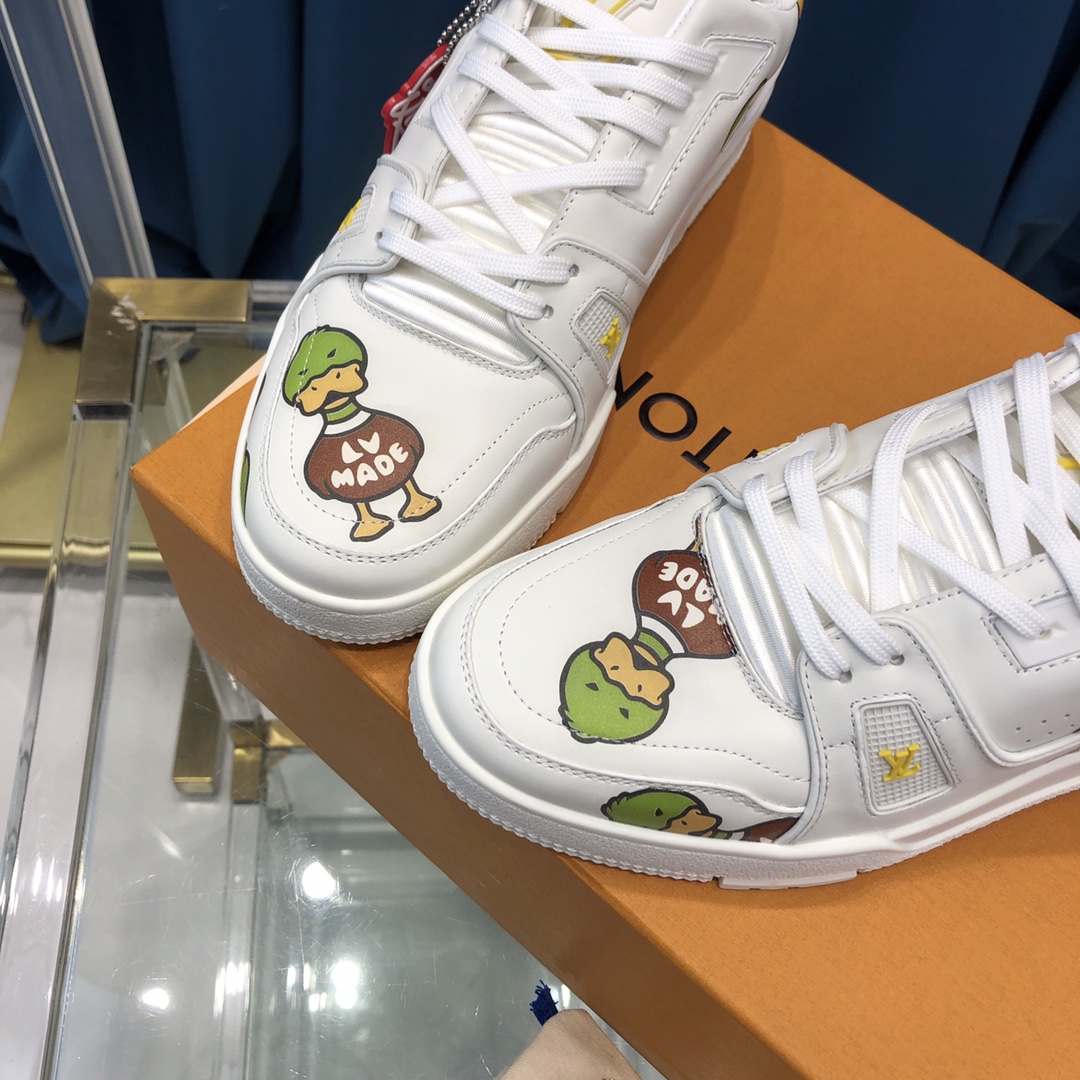 Louis Vuitton Trainer Sneaker X Nigo Duck - FashionPlug
