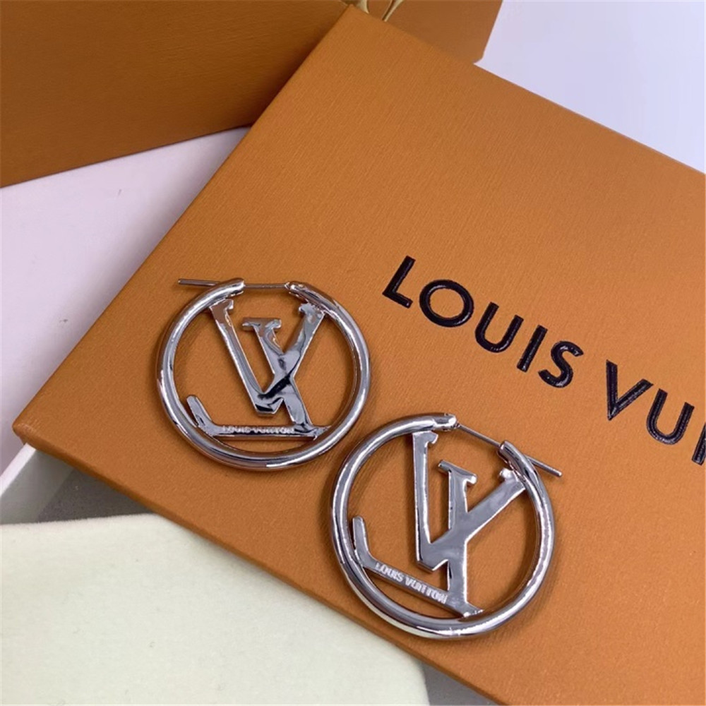 Louis Vuitton Logo Earrings - FashionPlug