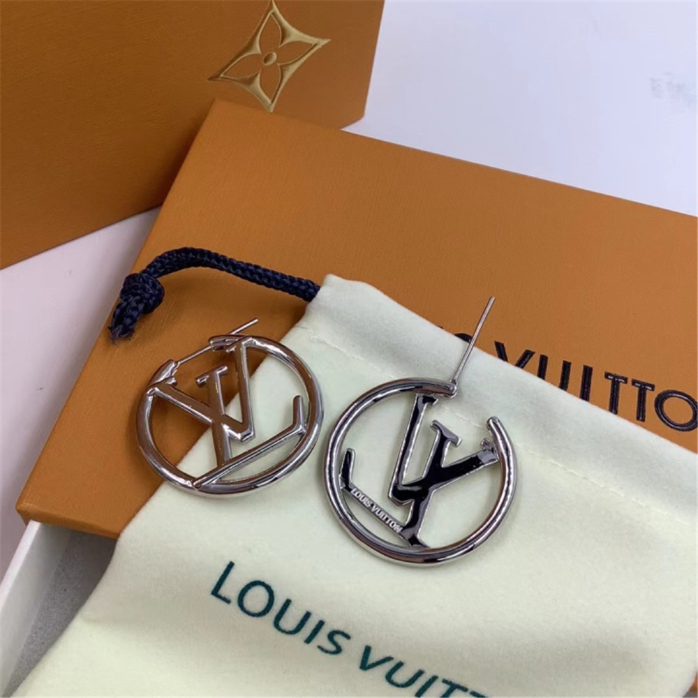 Louis Vuitton Logo Earrings - FashionPlug