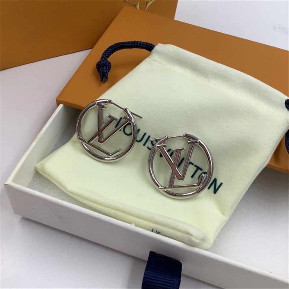Louis Vuitton Logo Earrings - FashionPlug