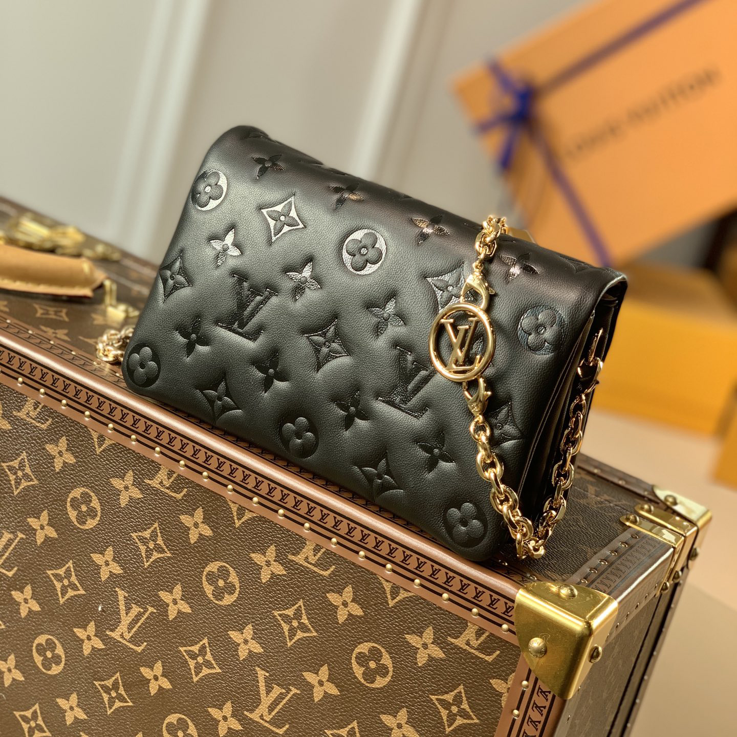Louis Vuitton Pochette Coussin Black(20-14-8CM) - FashionPlug