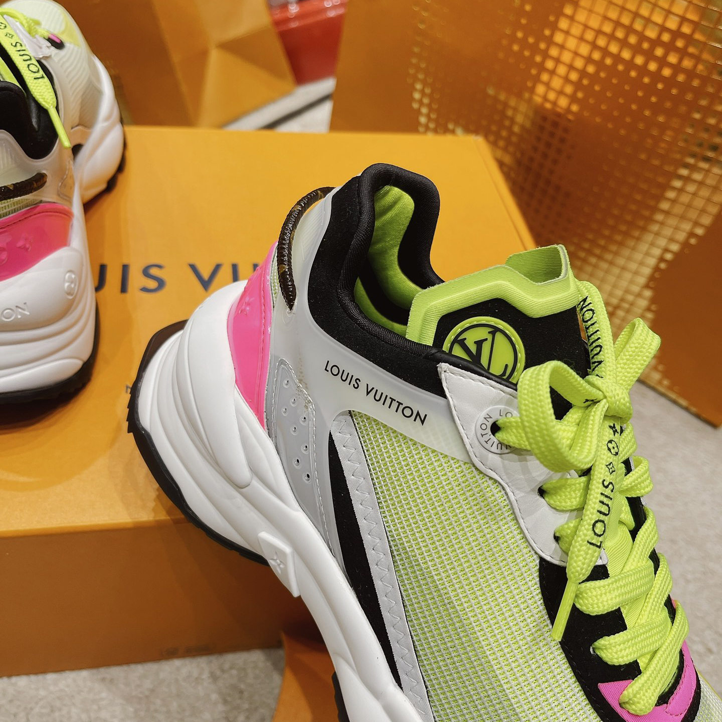 Louis Vuitton Run 55 Sneaker In Green - FashionPlug