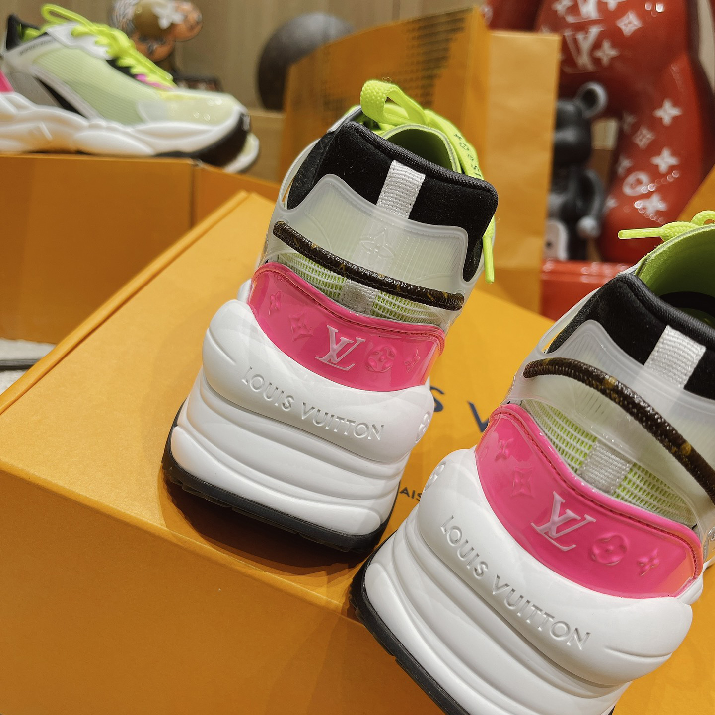 Louis Vuitton Run 55 Sneaker In Green - FashionPlug