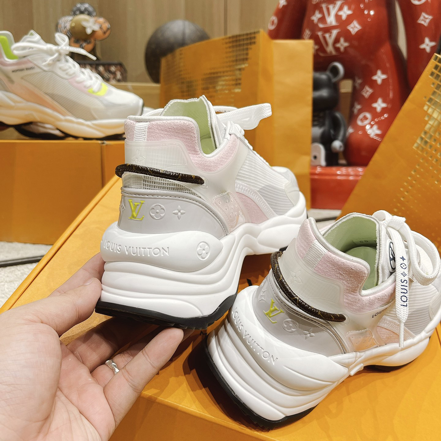 Louis Vuitton Run 55 Sneaker In Grey - FashionPlug