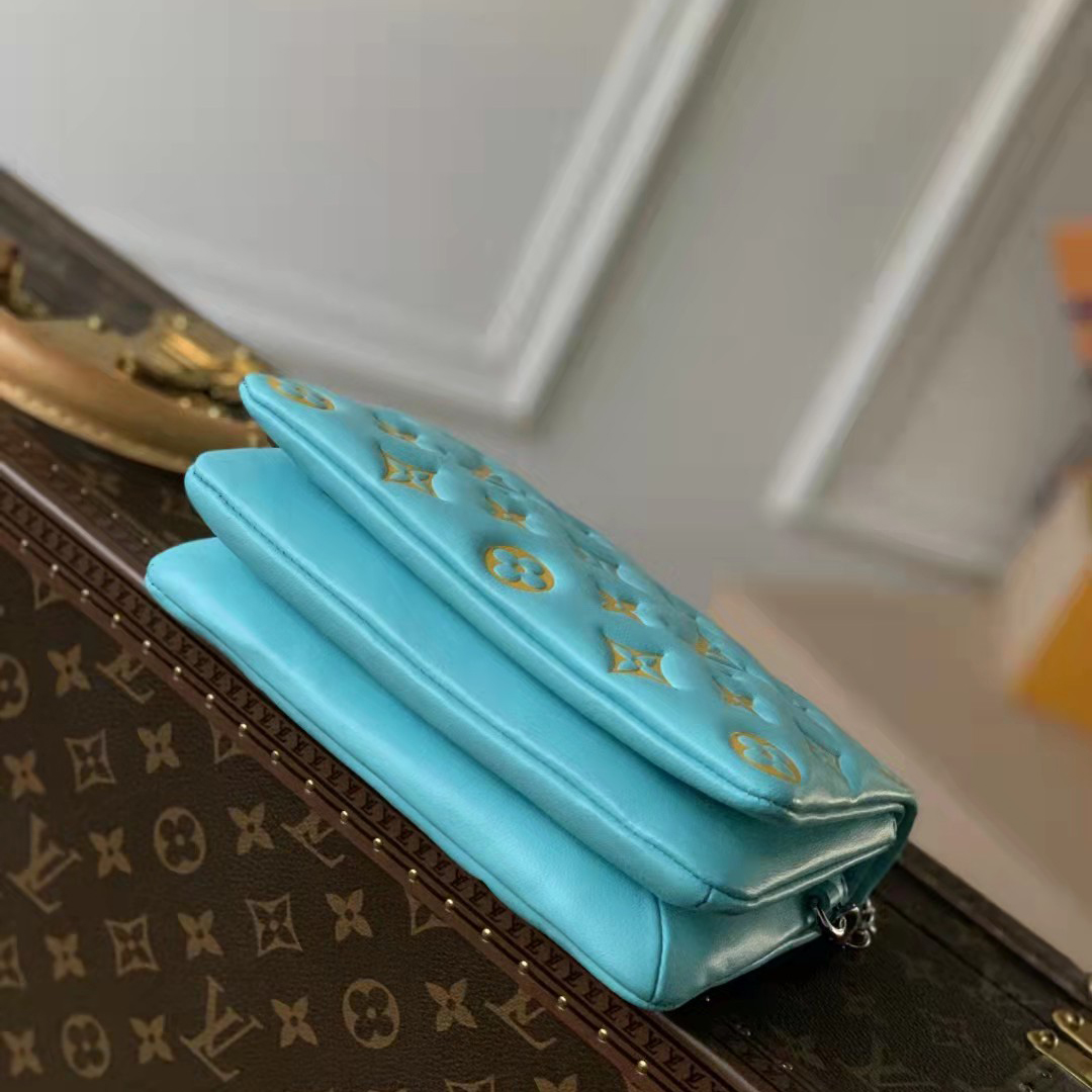 Louis Vuitton Pochette Coussin Mint/Yellow (20-14-8CM) - FashionPlug