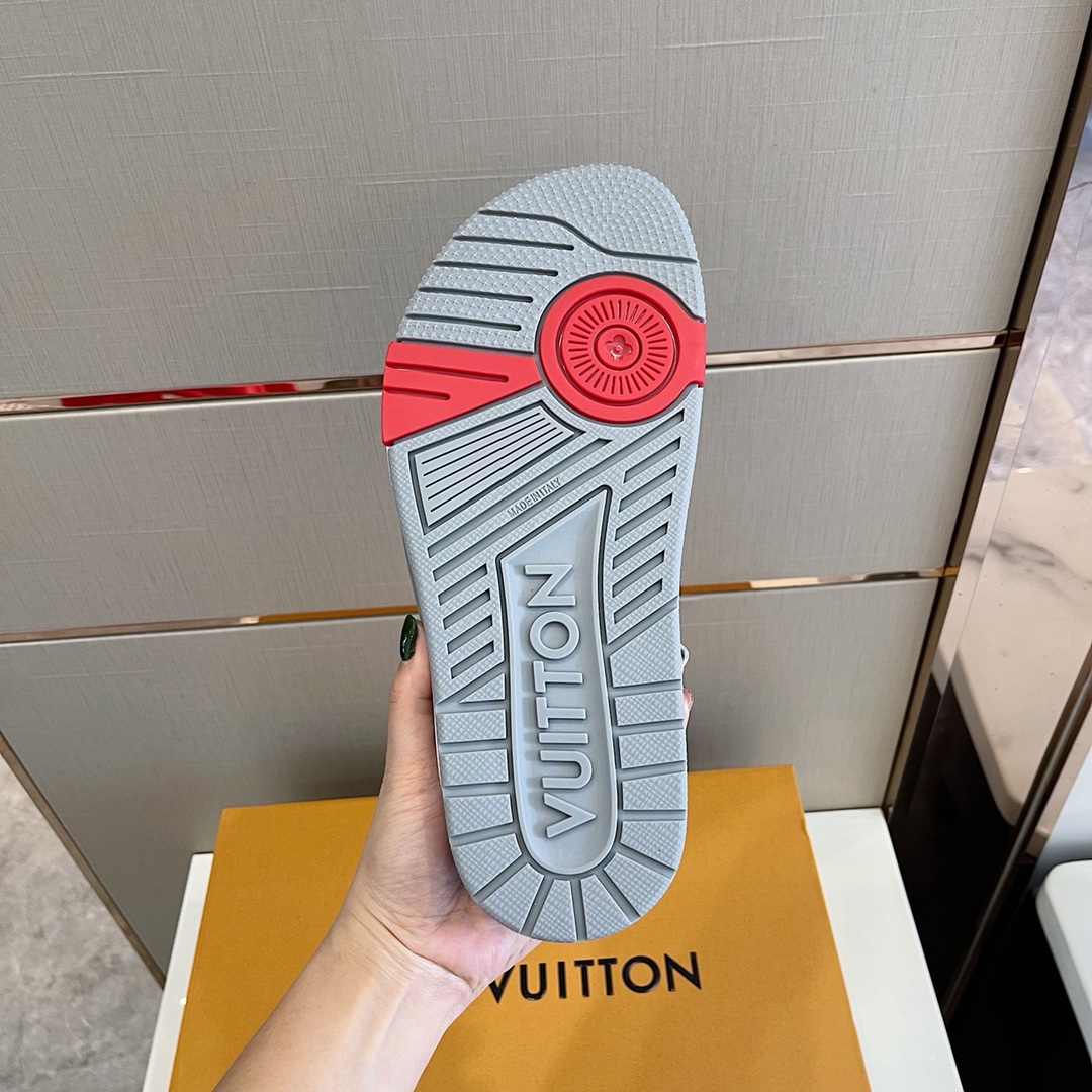 Louis Vuitton Trainer Mule In Black & Grey - FashionPlug