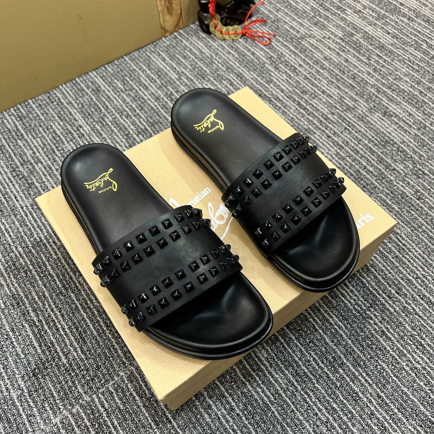 Christian Louboutin  Men Slippers Flats - FashionPlug