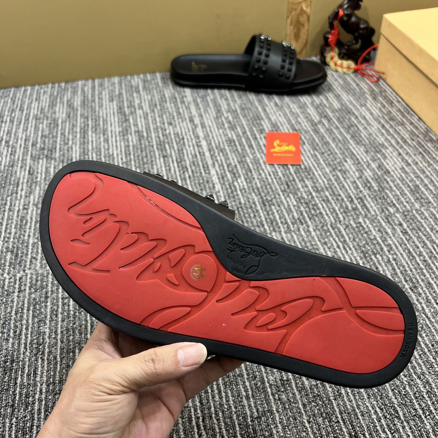 Christian Louboutin  Men Slippers Flats - FashionPlug