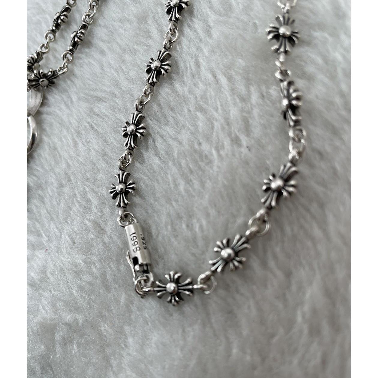 Chrome Heart Cross Necklace - FashionPlug