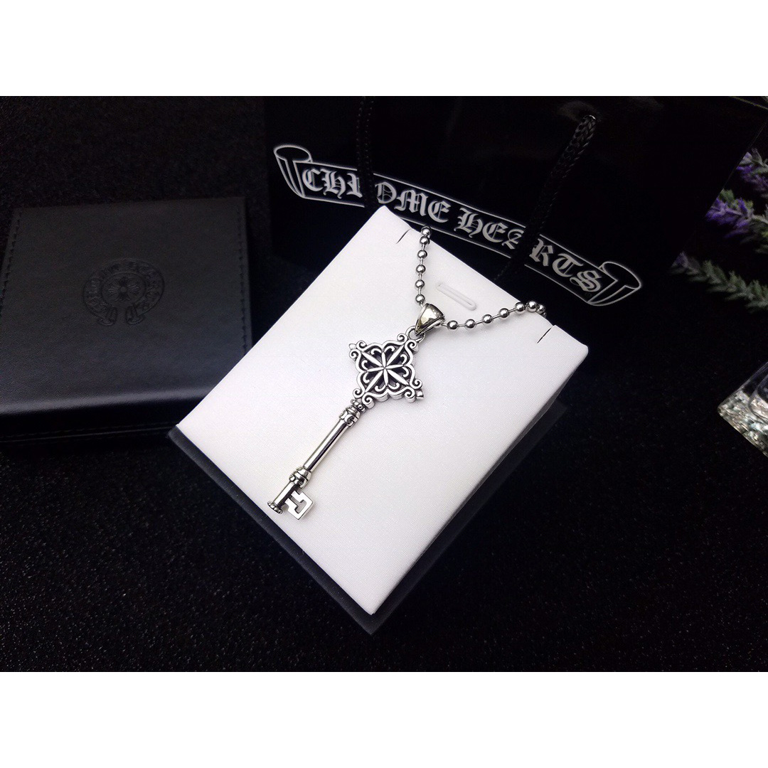 Chrome Heart Cross Necklace - FashionPlug