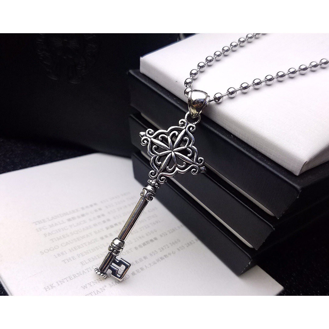 Chrome Heart Cross Necklace - FashionPlug