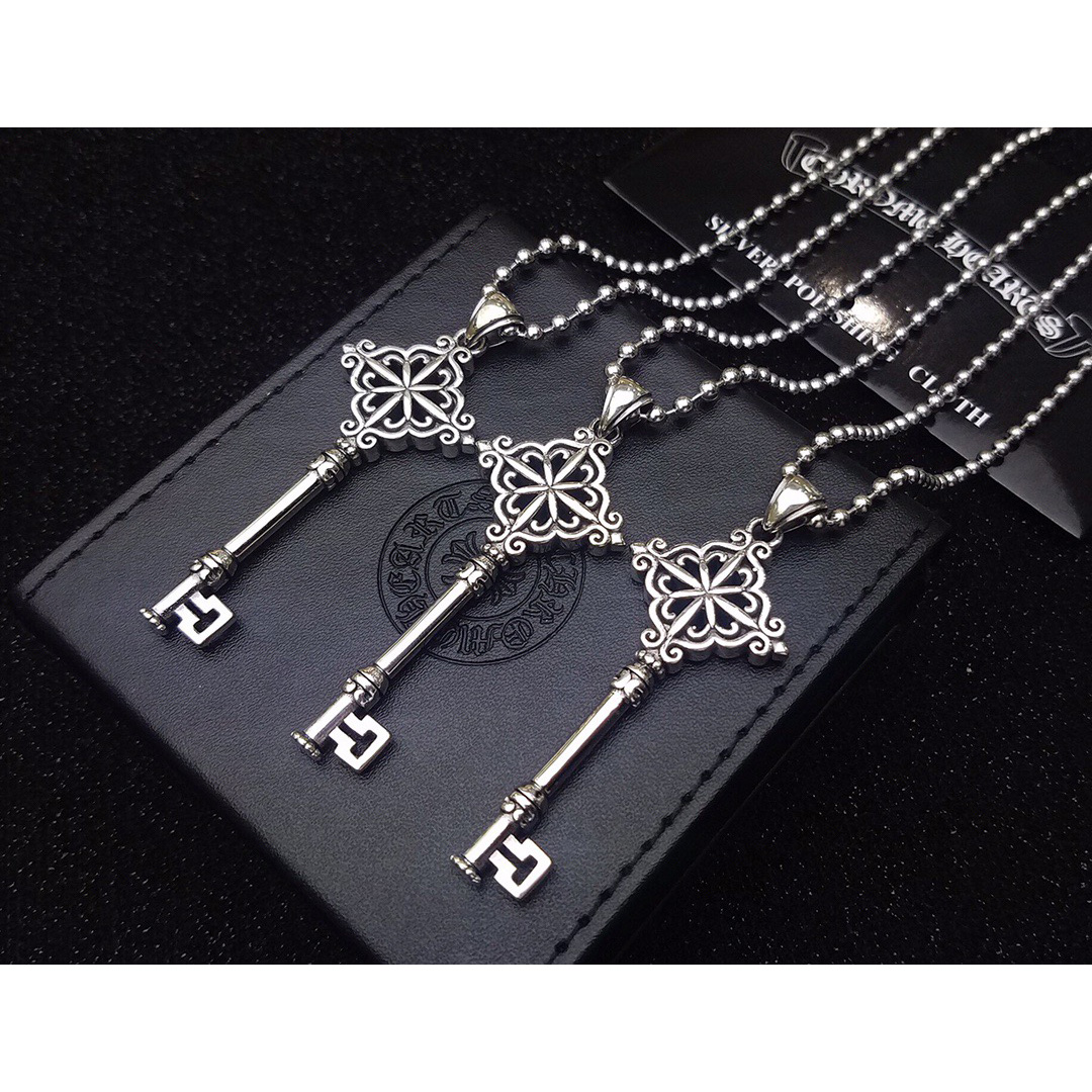 Chrome Heart Cross Necklace - FashionPlug