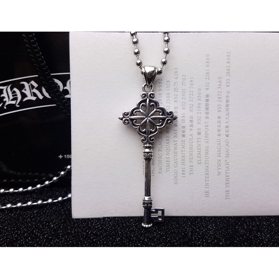 Chrome Heart Cross Necklace - FashionPlug