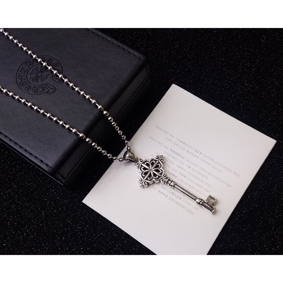 Chrome Heart Cross Necklace - FashionPlug