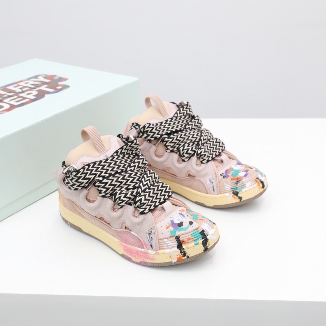 Lanvin X  Gallery Dept. Curb Sneaker Pink - FashionPlug