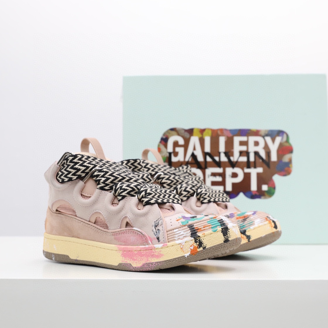 Lanvin X  Gallery Dept. Curb Sneaker Pink - FashionPlug