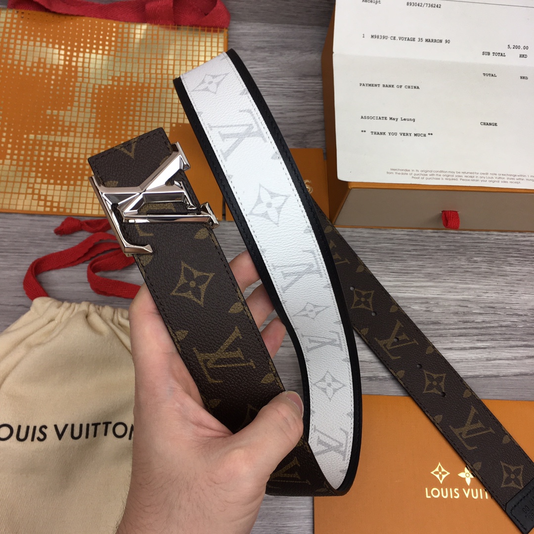 Louis Vuitton Shape 40MM Reversible Belt - FashionPlug