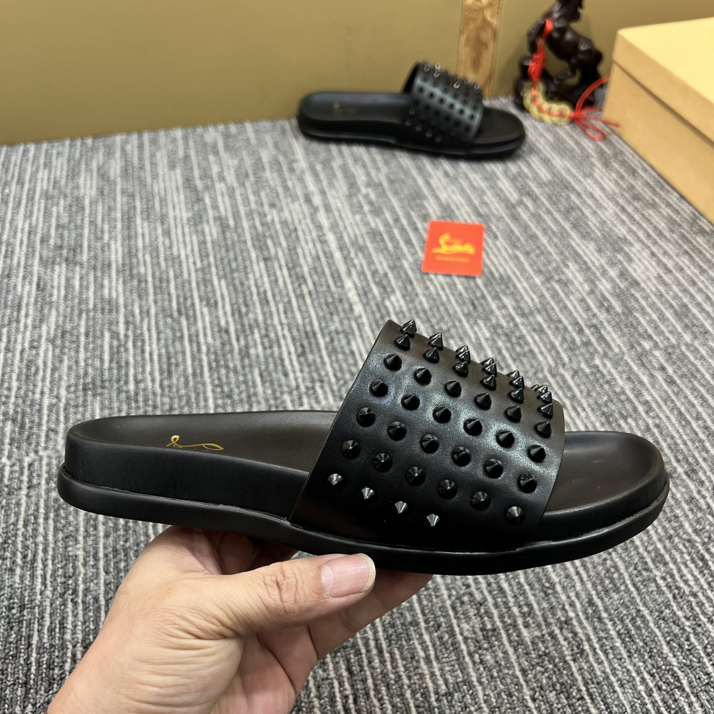 Christian Louboutin  Men Slippers Flats - FashionPlug
